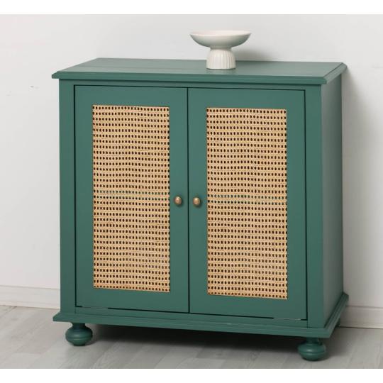 zelena ratanova vyplnovacia klasicka komoda mediteransky rustikalny vintage vidiecky nabytok predsien spalna obyvacka jedinecna vyroba nabytku.jpg